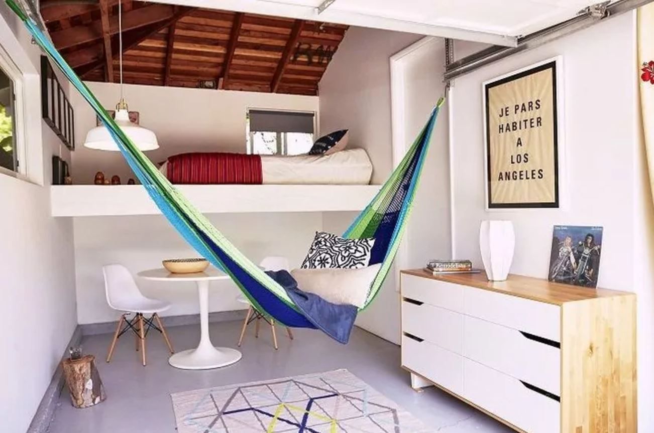 dekorasi hammock dalam ruangan