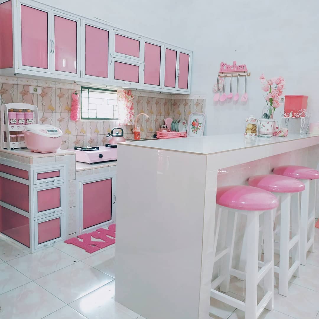 Dekorasi Dapur Warna Pink Ideku Unik