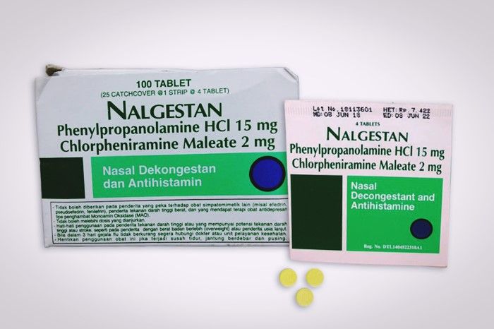Nalgestan, sebuah obat Dekongestan. 