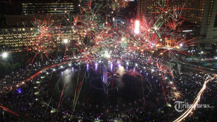 perayaan malam tahun baru di Jakarta