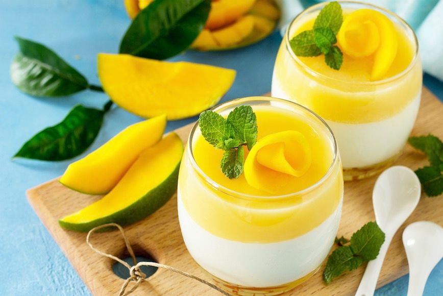 resep olahan buah - panna cotta mangga