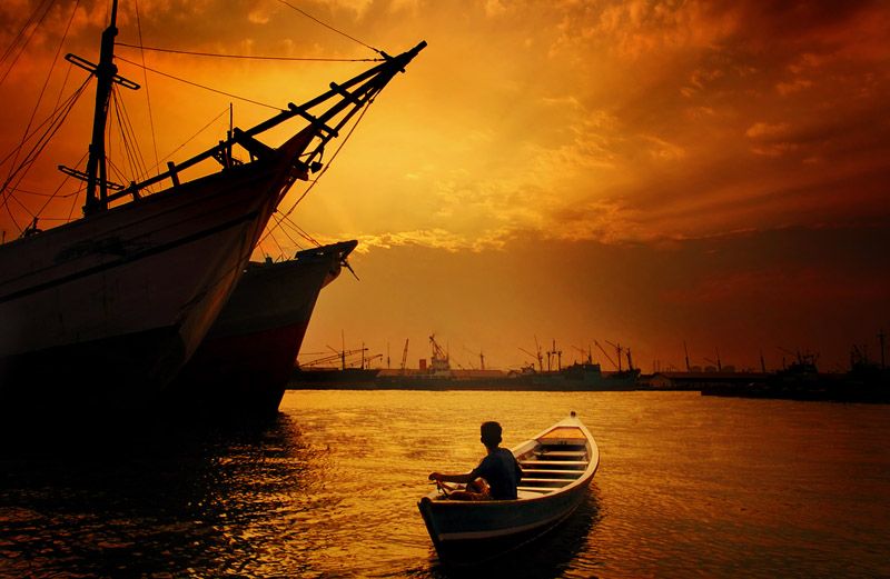 spot sunset di Jakarta sunda kelapa