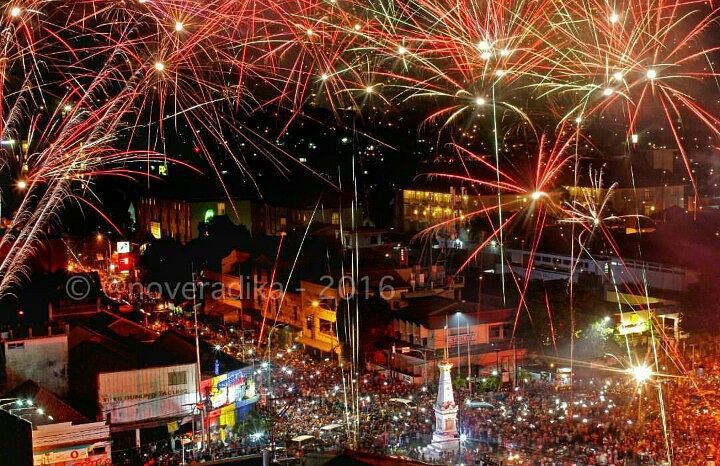 tahun baru di Yogya dan Borobudur