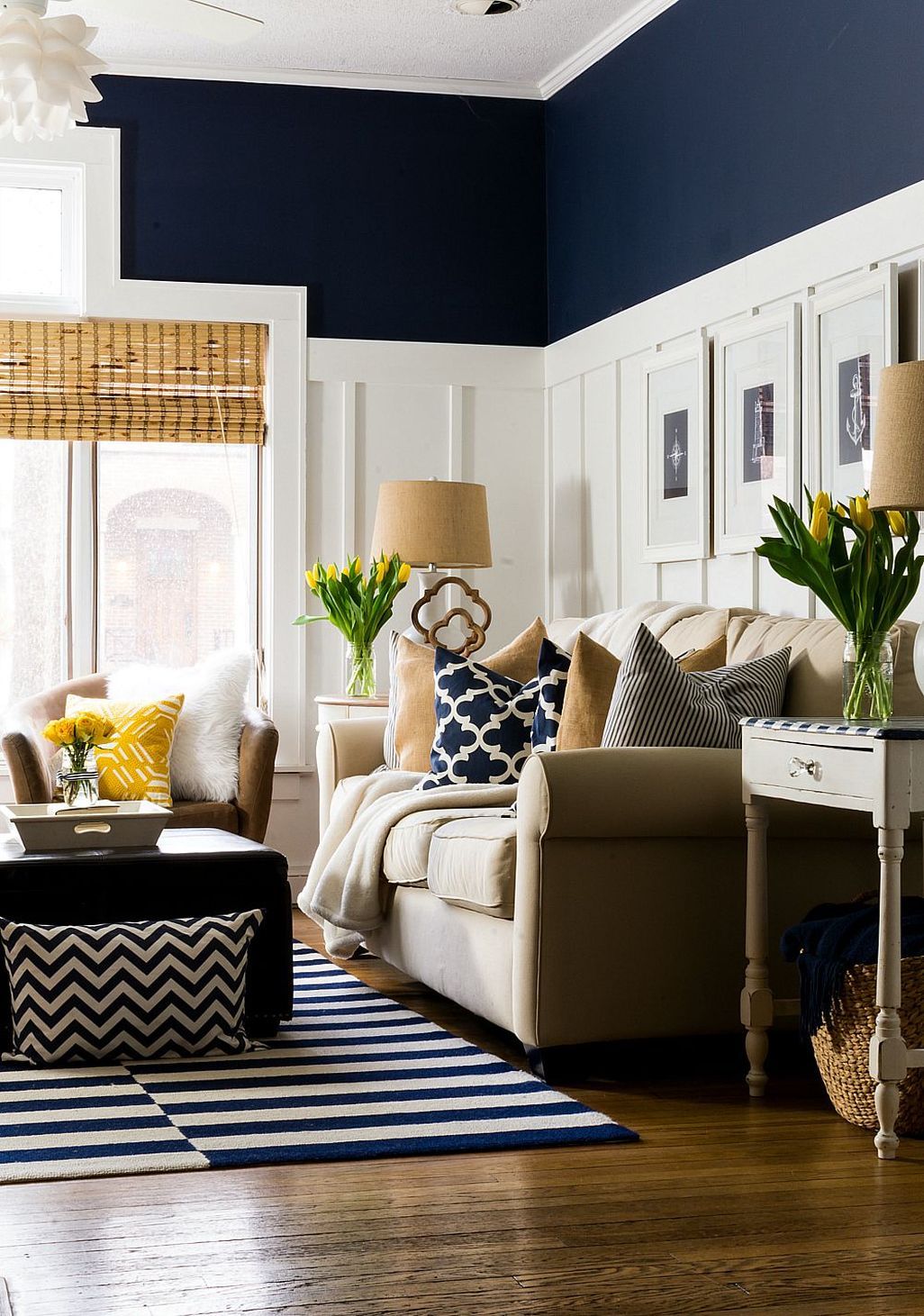 10 Inspirasi Ruangan di Rumah  dengan Dekorasi Warna  Navy  Blue 