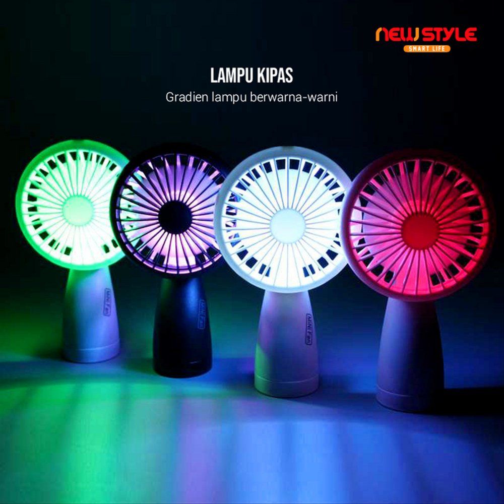 kipas angin portable lampu