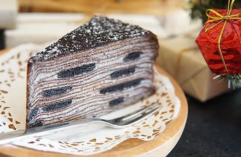 resep kue praktis - oreo milo crepe cake