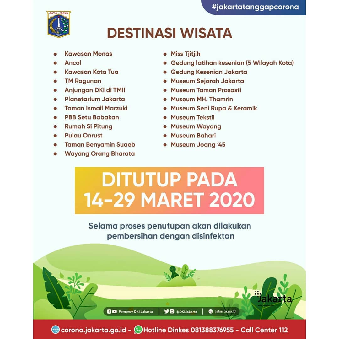 destinasi wisata jakarta tutup