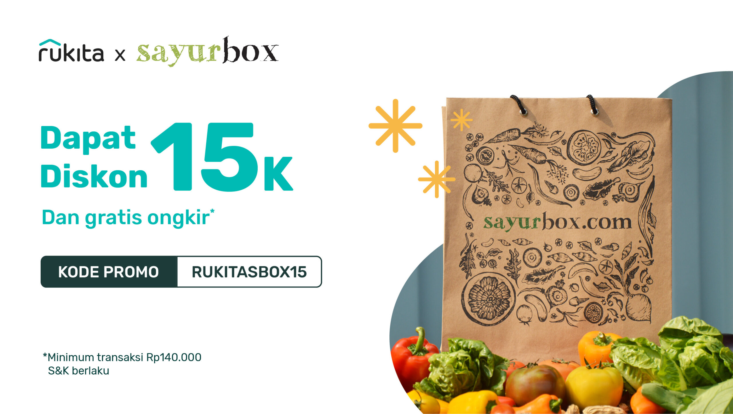 Rukita x Sayurbox: Berbelanja Tanpa Ribet dengan Diskon Spesial untuk Rukees!