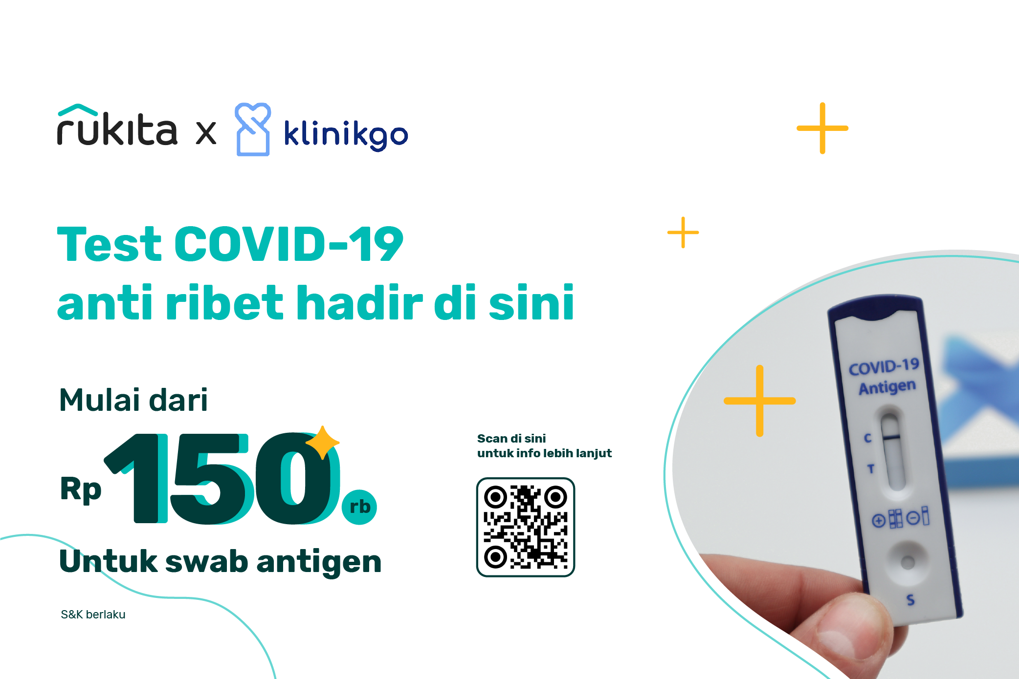 Rukita x KlinikGo: Tes Swab Covid-19 Makin Hemat dan Antiribet!