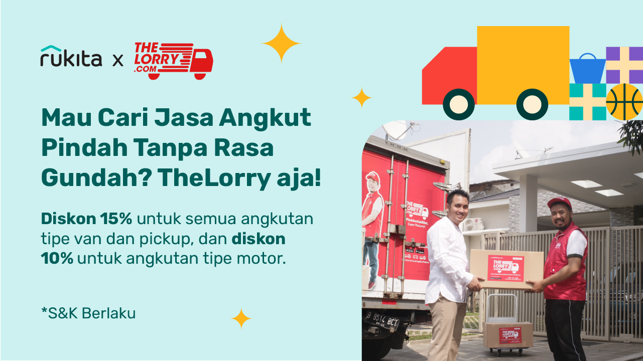 Rukita x TheLorry: Diskon Hingga 15% Jasa Angkut Barang dan Pindahan