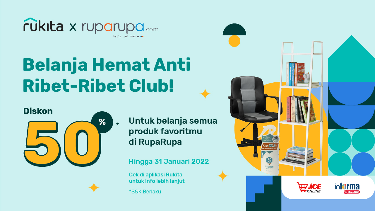 Diskon Melimpah Rukita x Ruparupa | Belanja Furnitur Mudah dan Hemat!