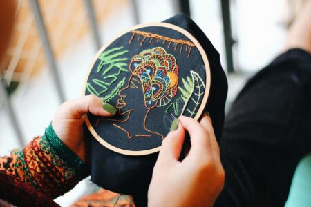 hobi produktif untuk me time - kit embroidery