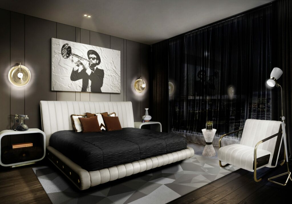 inspirasi desain kamar warna hitam