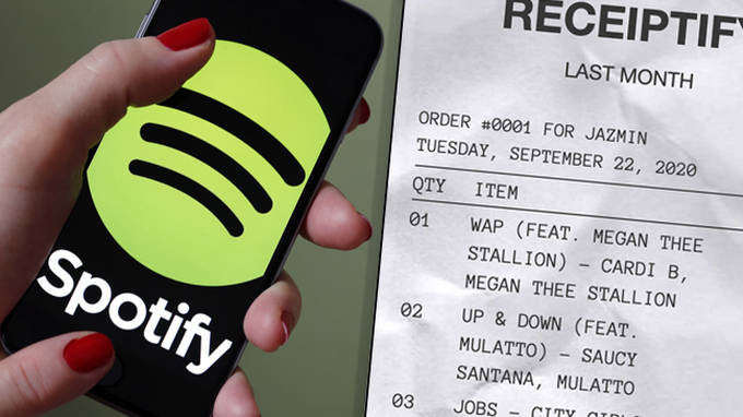 Sedang Tren, Ini Dia Cara Buat Receiptify di Spotify yang Mirip Struk Belanja