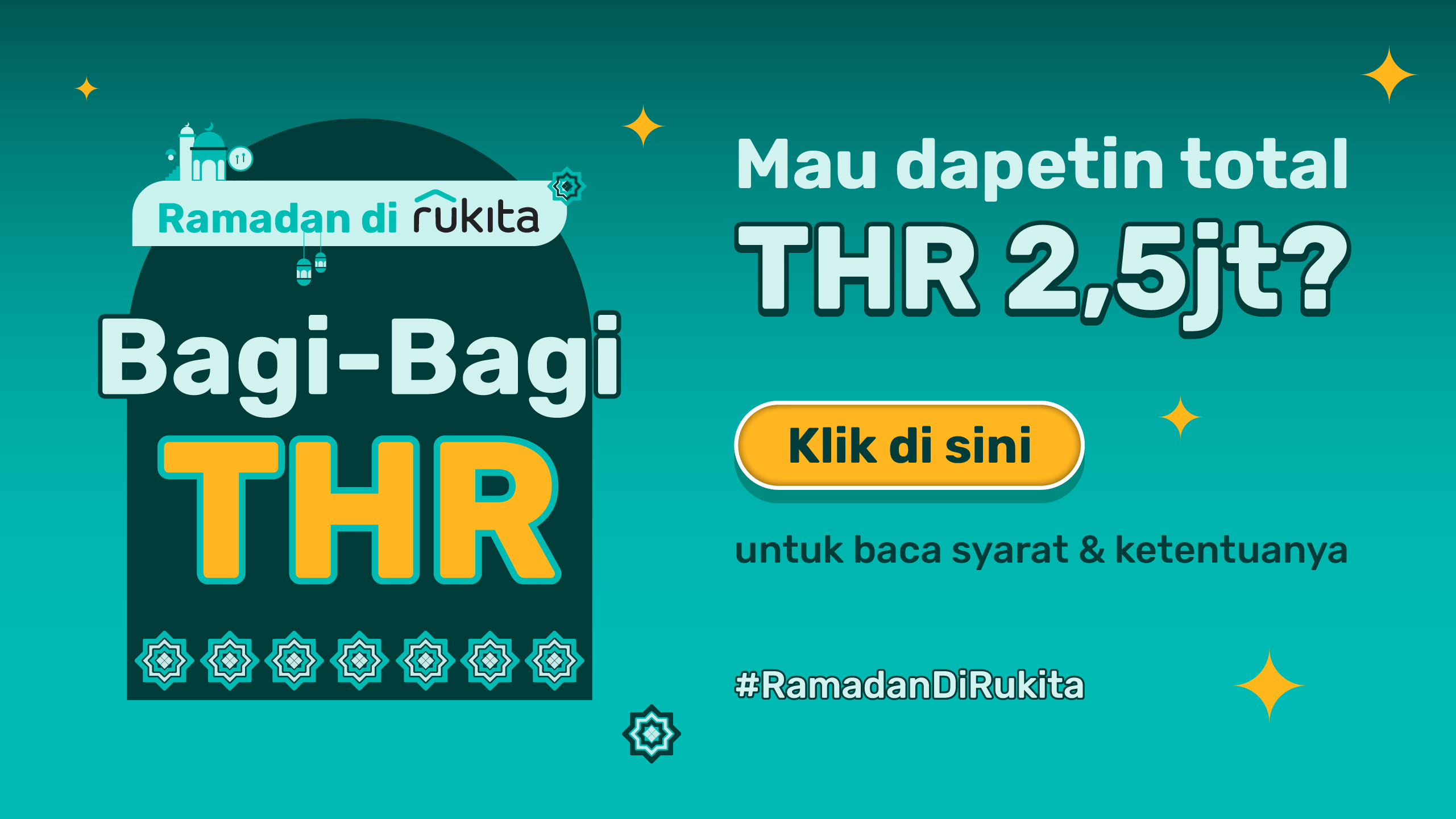 Mau THR dari Rukita? Yuk, Ikutan Ramadan Giveaway untuk Belanja Total 2,5 Juta!