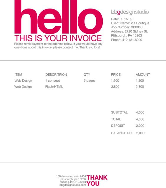 contoh invoice