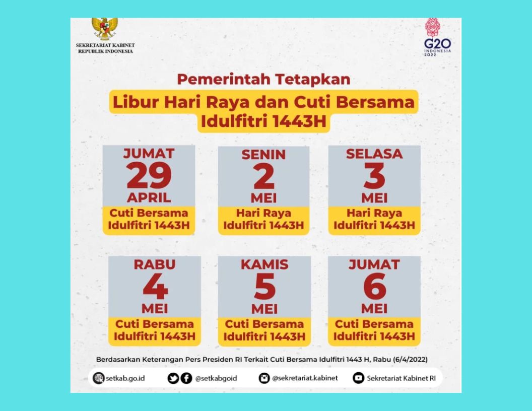 Kapan Cuti Bersama Lebaran 2022? Yuk, Siap-siap Mudik!