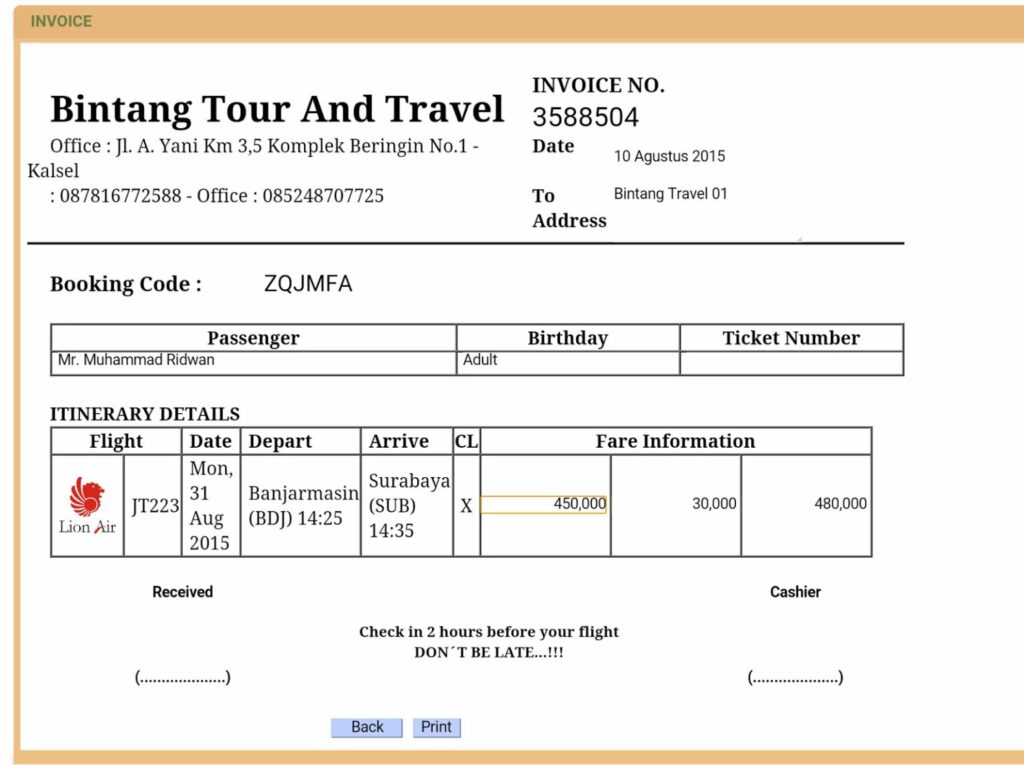 contoh invoice
