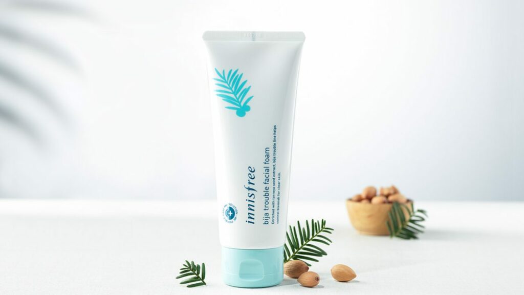 skincare cowok berjerawat - Innisfree Bija Trouble Facial Foam