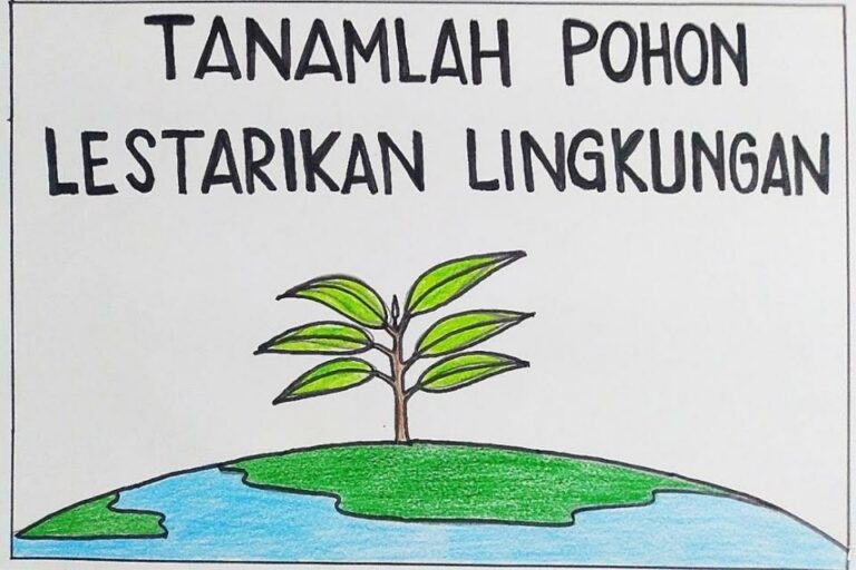 13 Contoh Gambar Poster Lingkungan yang Mudah Digambar, Lengkap!