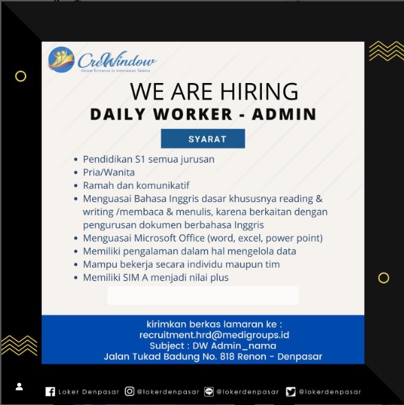 10 Lowongan Kerja Denpasar Terbaru Ada Yang Tidak Butuh Pengalaman