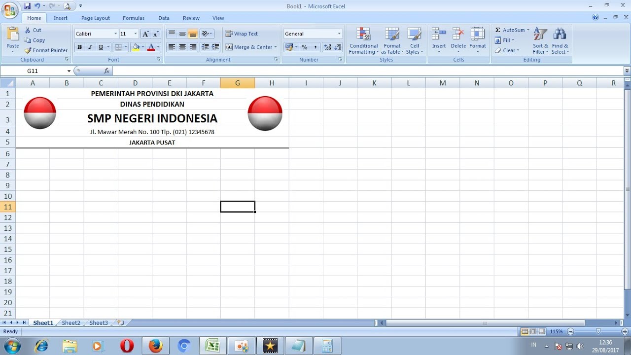 cara-membuat-kop-surat-di-excel