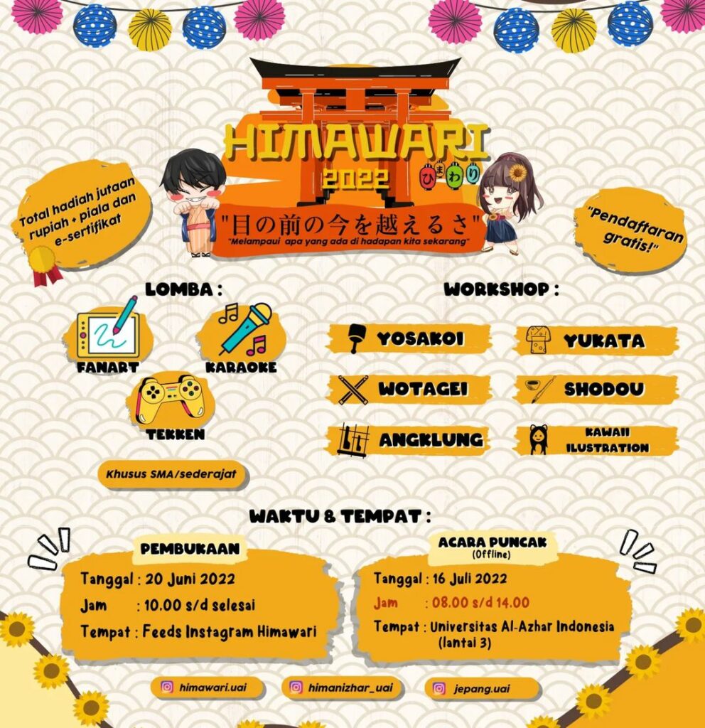 9 Event Festival Jepang Juli 2022 di Jakarta dan Bekasi, Bersiap Cosplay!