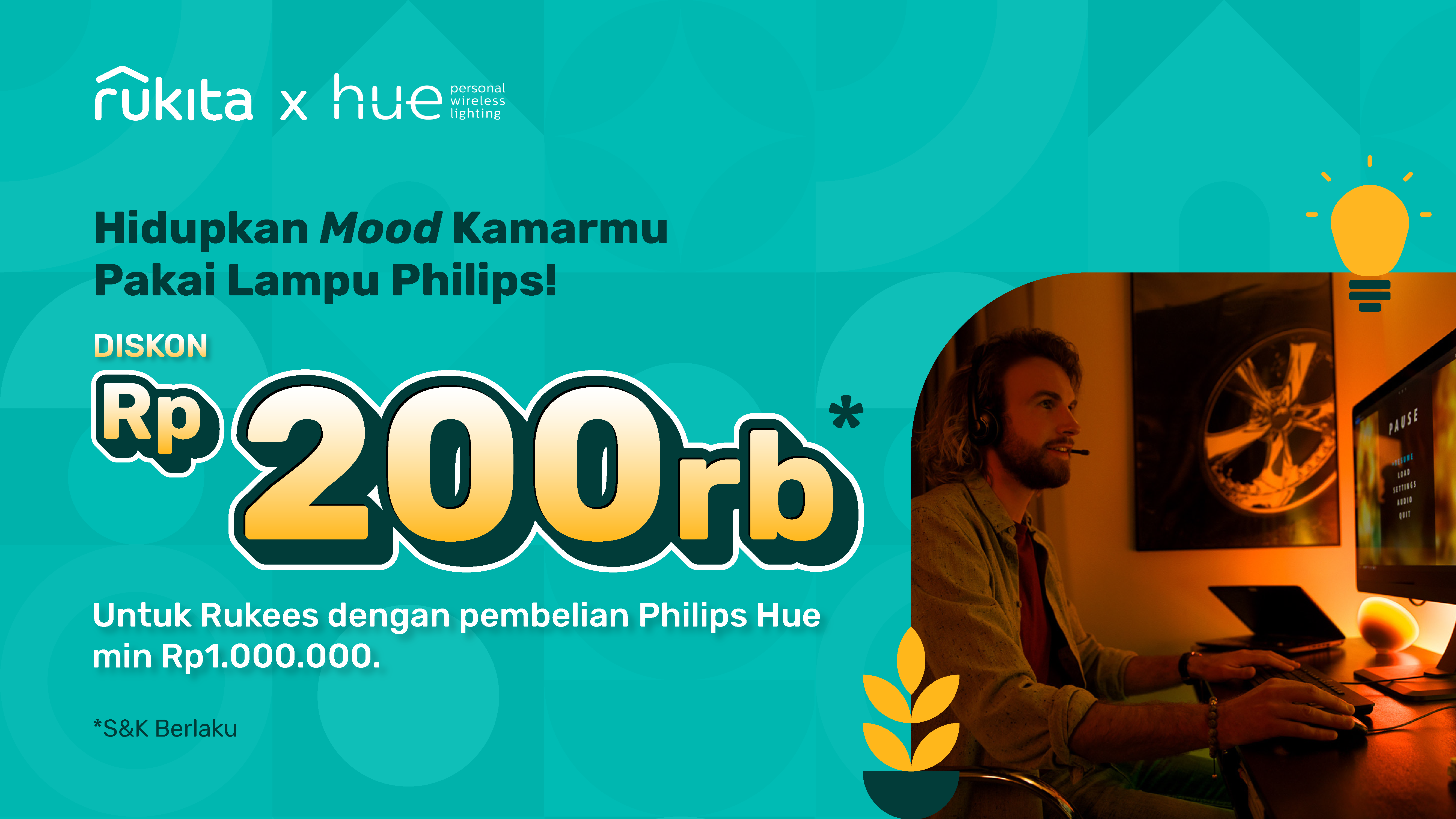 Rukita x Philips: Dapatkan Voucher Belanja hingga 200 Ribu untuk Mengoptimalkan Penerangan di Kamar