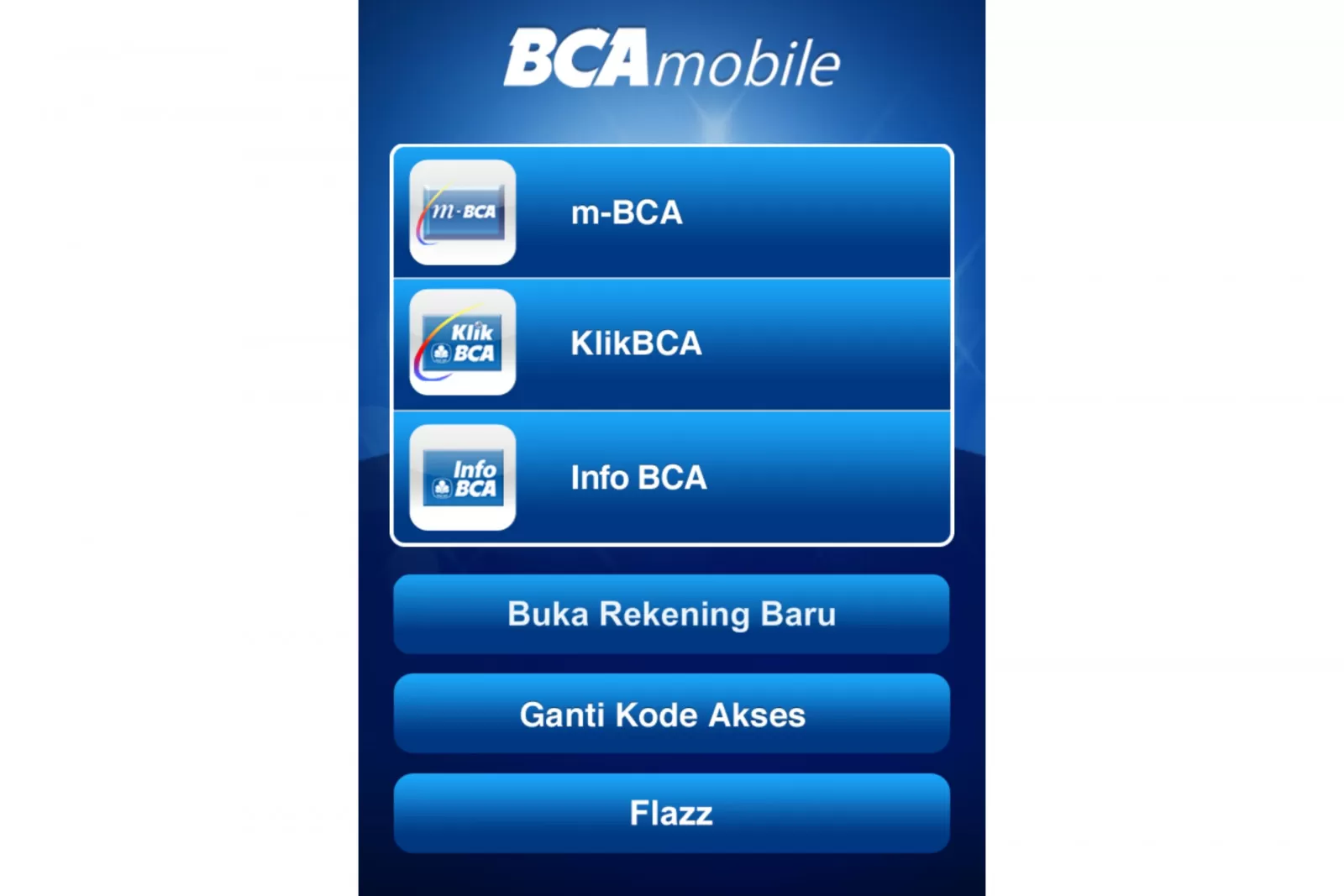 A screenshot of the BCA mobile banking app showing the option to pay for tolls using the app.