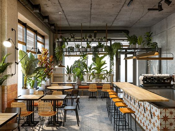 7 Inspirasi Desain Cafe Minimalis 2 Lantai | Dari Cafe Berwarna Monokrom hingga Nuansa Alam