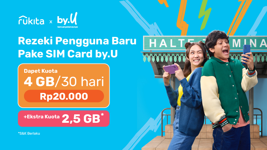 Dapatkan SIM Card Aktif Selamanya dengan Koneksi 24 Jam dari by.U